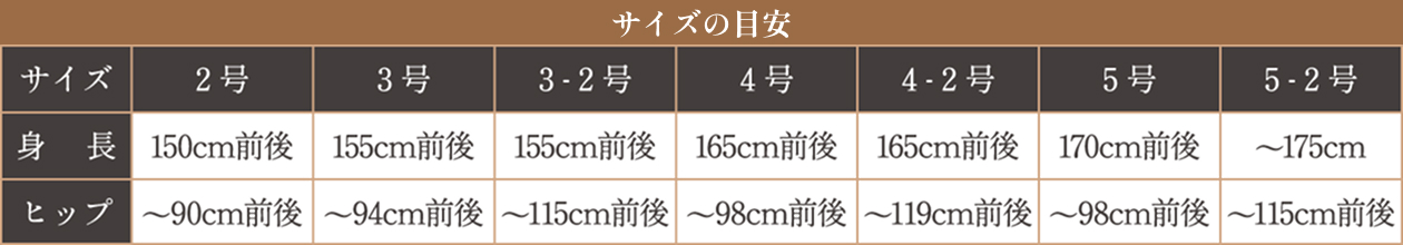 サイズの目安